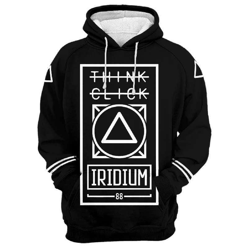 cropped hoodie preppy style -Iridium Hoodie