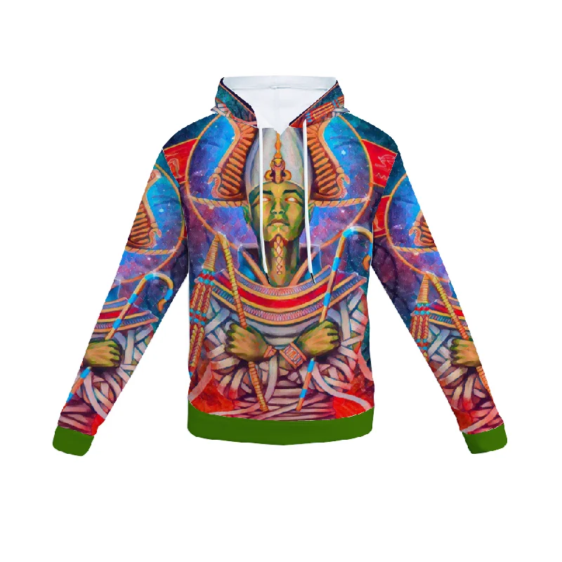 hoodie with flared hemline -Customizable Unisex All Over Print Plush Hoodies with Pockets