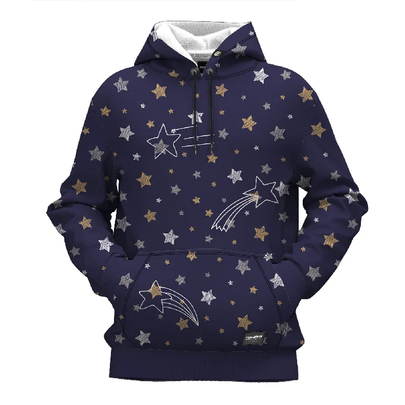 hoodie with gathered hemline -Tiny Star Hoodie