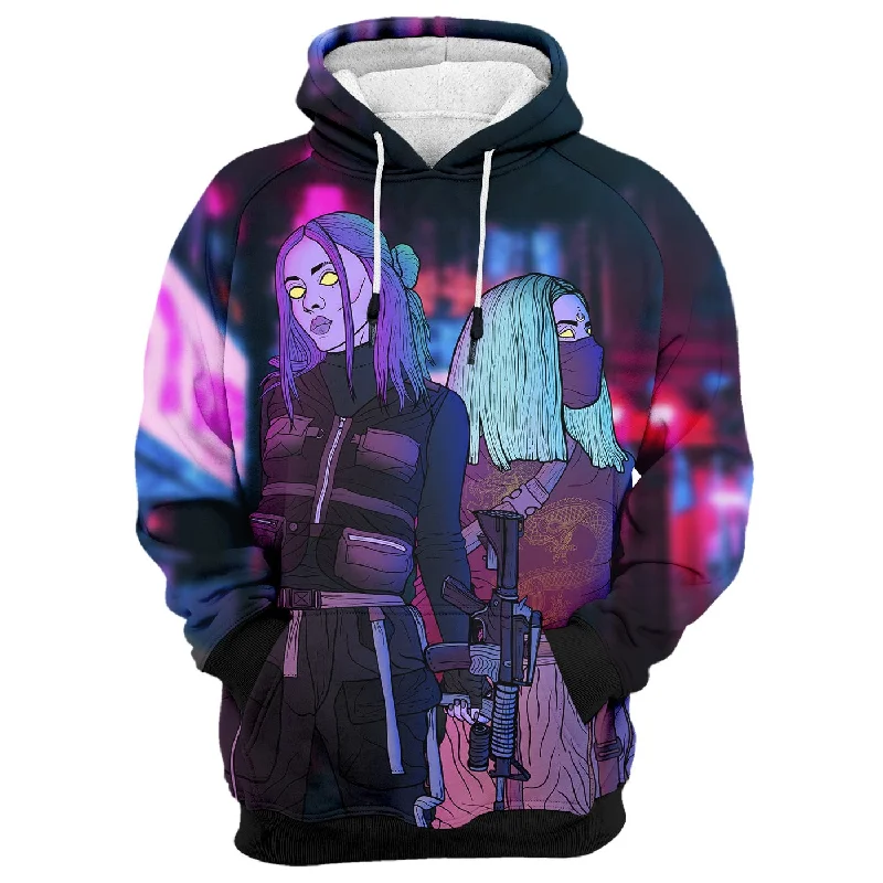 hoodie with pearl hem -Cyber Punk Hoodie