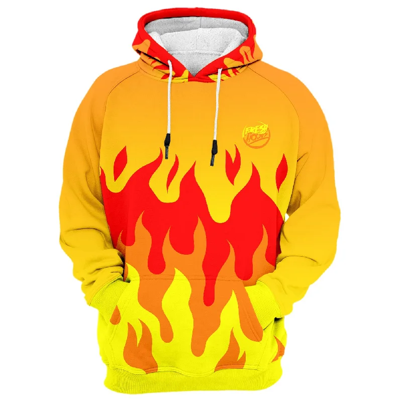 hoodie women deep orchid -Flames Hoodie