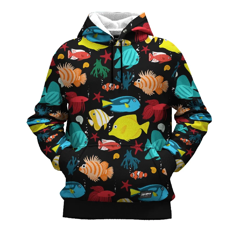 hoodie teens lime green -Tropical Fish Hoodie