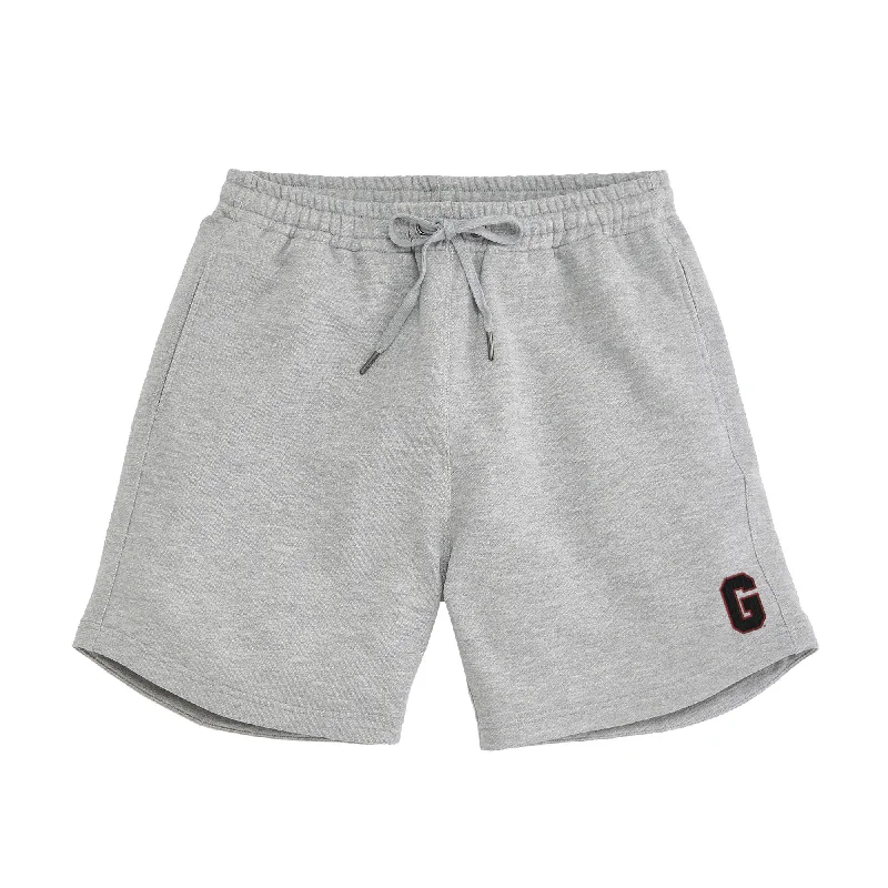 orchid grid shorts -Vintage G School Yard Short - Heather Grey