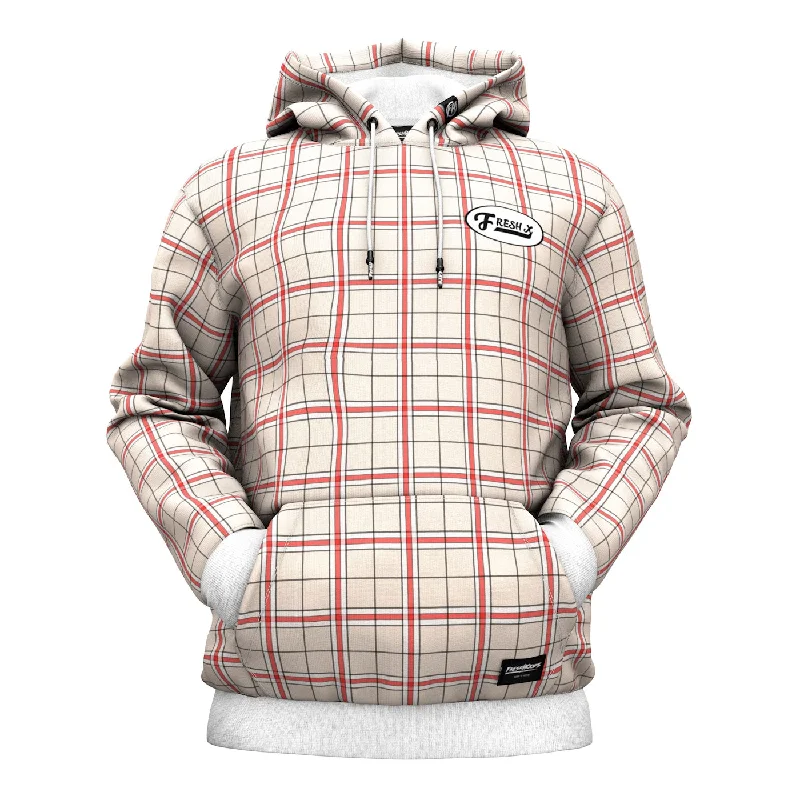 hoodie teens bold red -Fresh XPlaid Hoodie