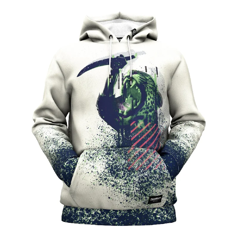 hoodie with cargo pockets -Knife Cat Hoodie