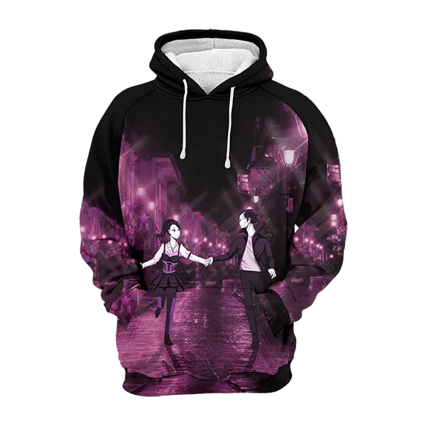 hoodie women deep teal -Anime Rabusutori Hoodie