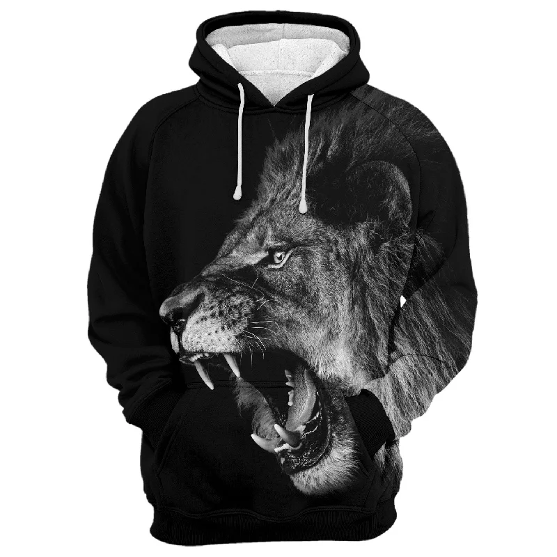 hoodie teens bold orange -Angry Lion Hoodie