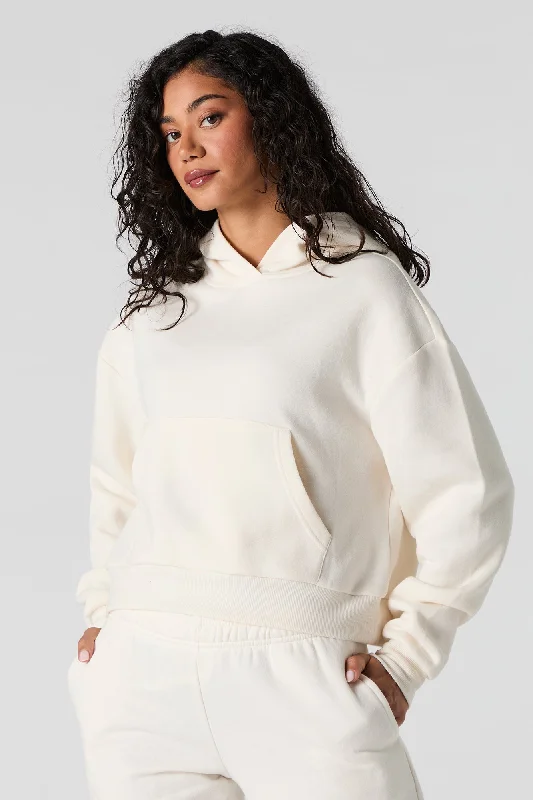 sherpa hoodie warm lining -Oversized Fleece Hoodie