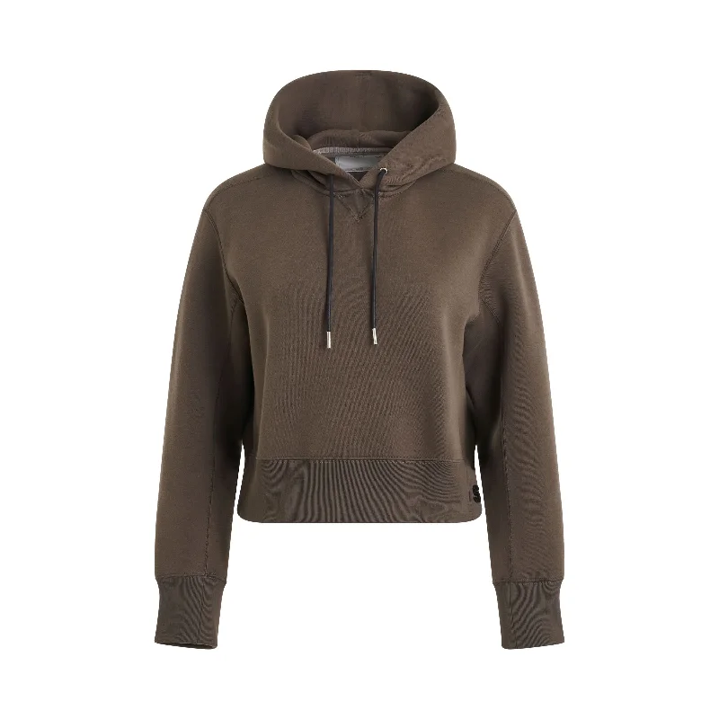 matte navy hoodie sleek -S Sponge Hoodie in Taupe