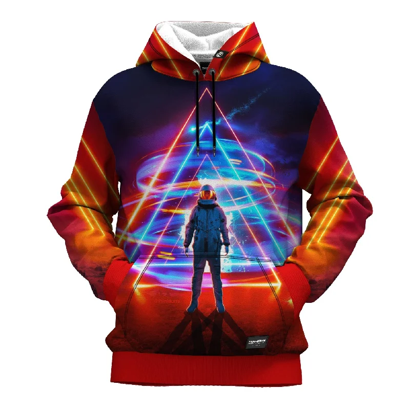 hoodie teens neon teal -Triangle Portal Hoodie