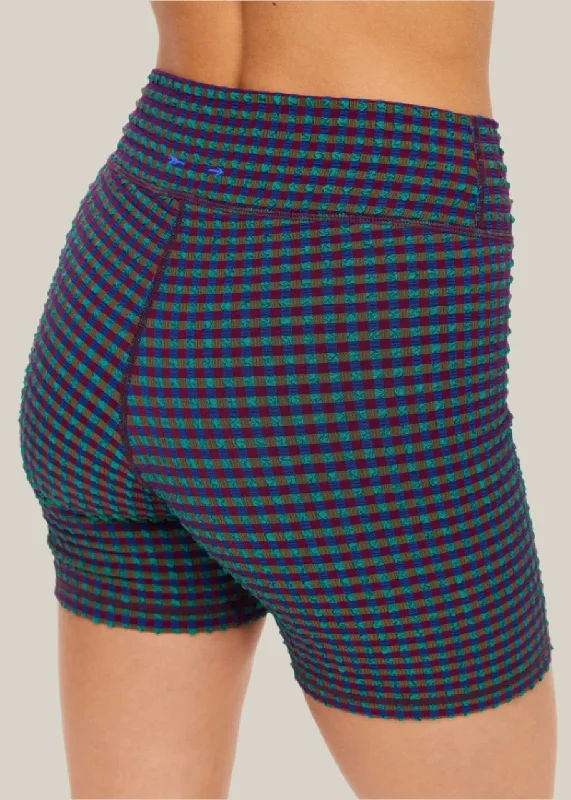 plum pattern shorts -Jambo 5In Spin Short Check Peacock