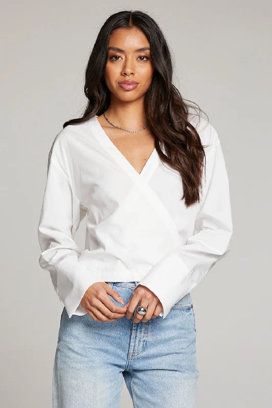 racerback blouses -Haleyy White Blouse