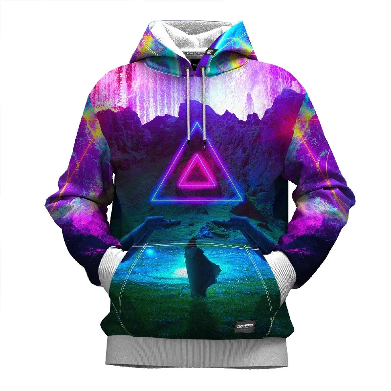 hoodie with satin cuffs -Neon Night Hoodie