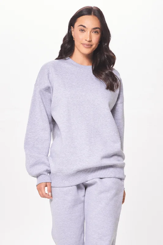 sweatshirts women soft periwinkle -Heather Grey Proweave Crewneck Sweatshirt