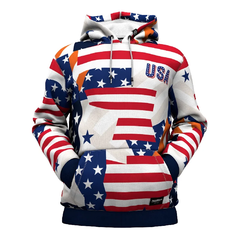 hoodie with lace trim -Americana Hoodie