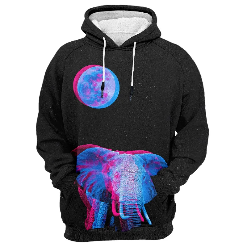 hoodie kids rocket design -Moon Elephant Hoodie