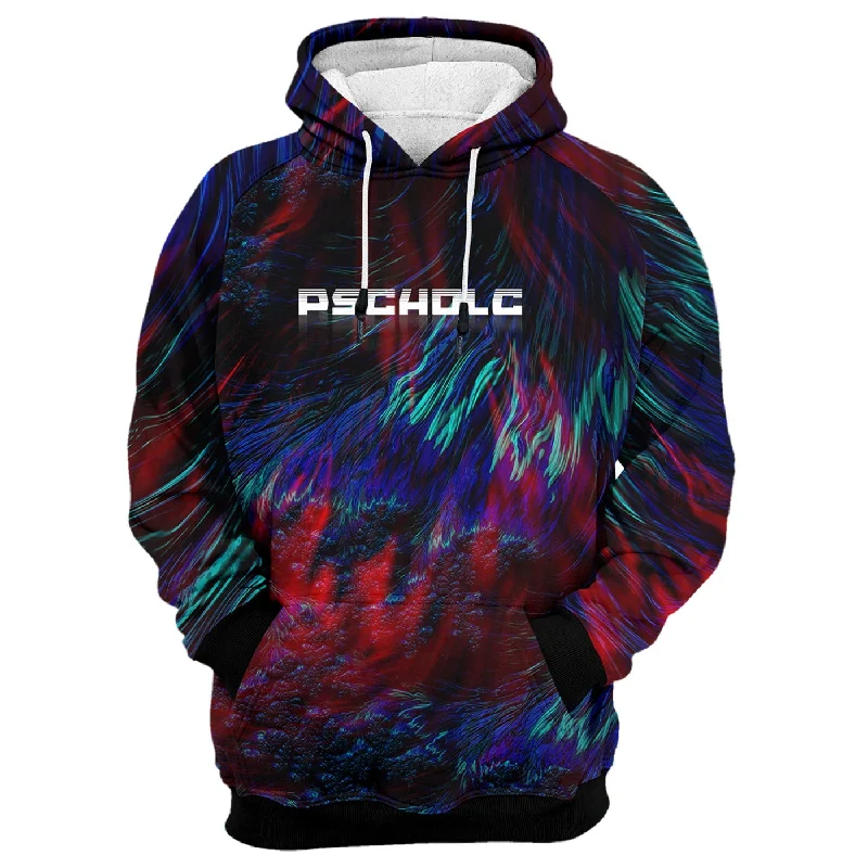 patterned flannel hoodie bold -Pschdlc Hoodie