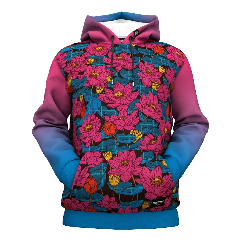 breathable chenille hoodie airy -Cyber Lotus Hoodie