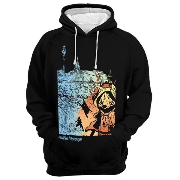 hoodie teens vivid blue -FoxSplash Hoodie