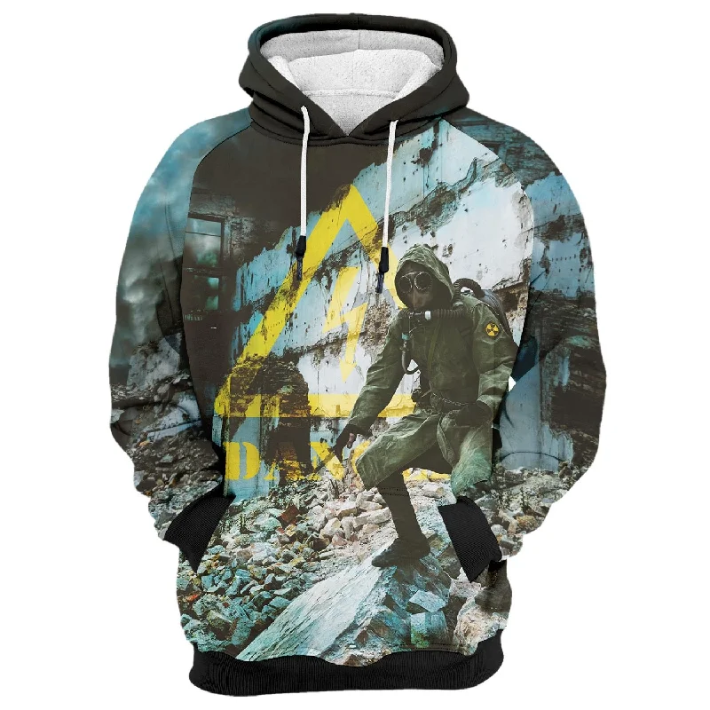 hoodie women deep orchid -Apocalyptic Soldier Hoodie