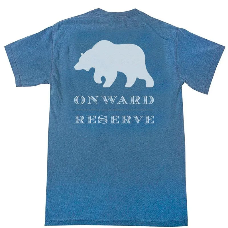 merlot lounge shorts -Rustic Bear Short Sleeve tee - Washed Blue