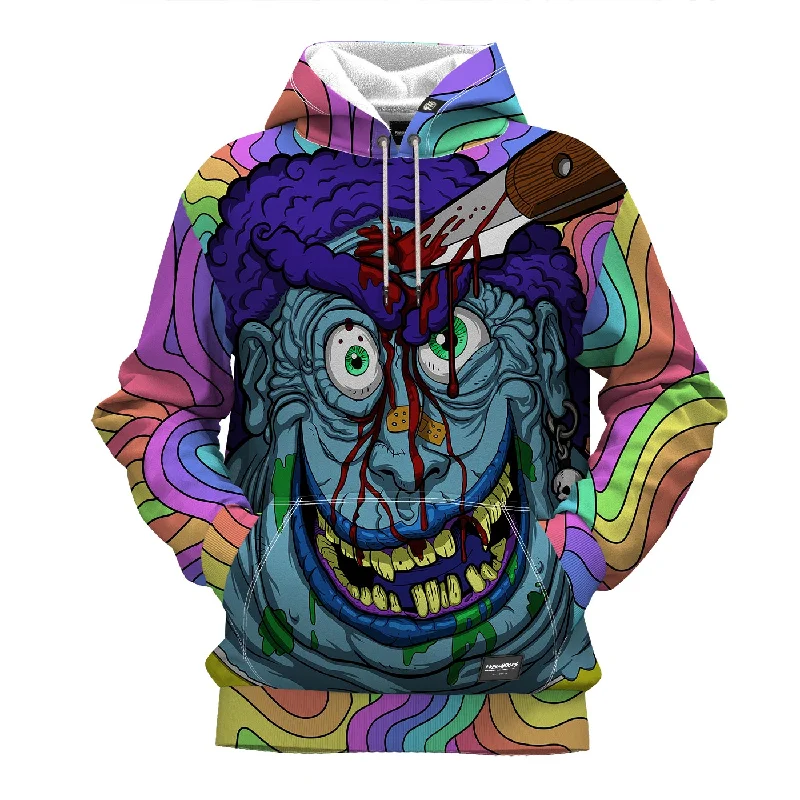 hoodie with chevron pattern -Lost Clown  Hoodie