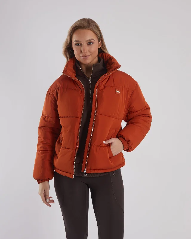 jacket with drop hemline -Missy Jacket Cinnamon Orange