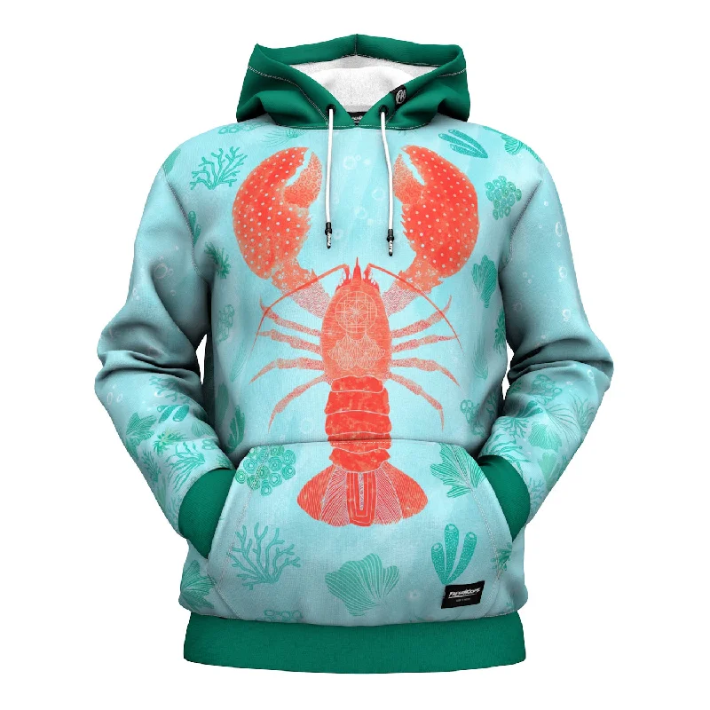 hoodie teens neon green -Motif Lobster Hoodie