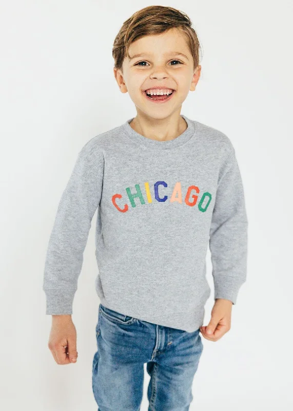 breathable hemp sweatshirts airy -Sweet Home Chicago Toddler Sweatshirt - Heather Grey