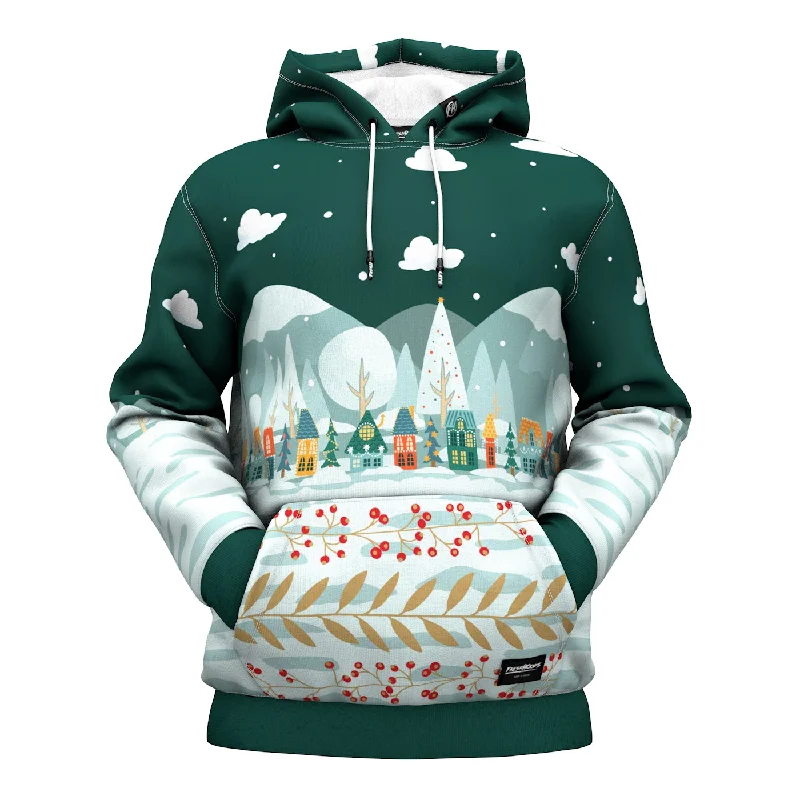 hoodie with wave pattern -Village Hoodie