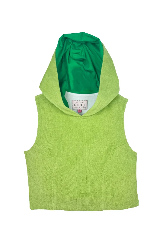 hoodie with chest zipper -Bee Hoodie - Lime Sherbet Terry