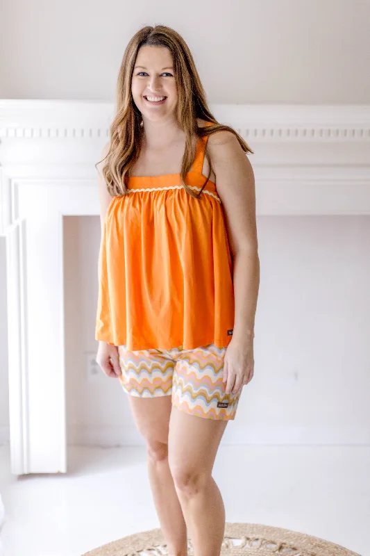 sepia pattern shorts -Women's Shorts | Ruffle Rewind