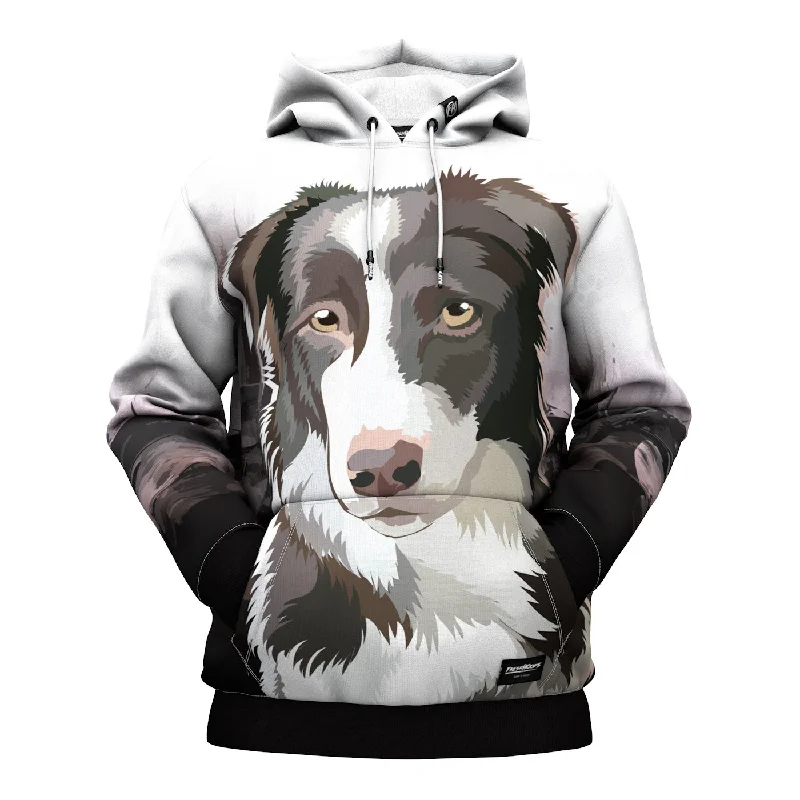 hoodie women soft fuchsia -Border Collie Hoodie