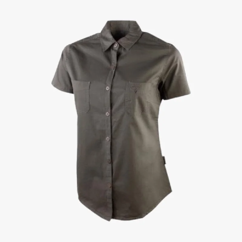 nickel lace blouses -Wildebees Ladies Plain Pocket Blouse Olive