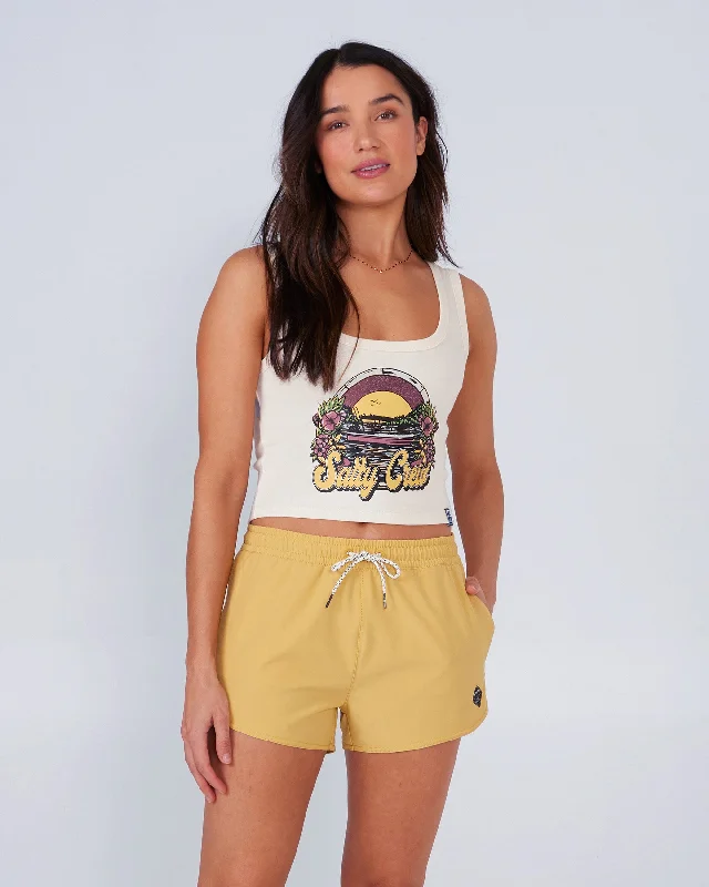 petite stretch shorts -Beacons Short - Baked Yellow