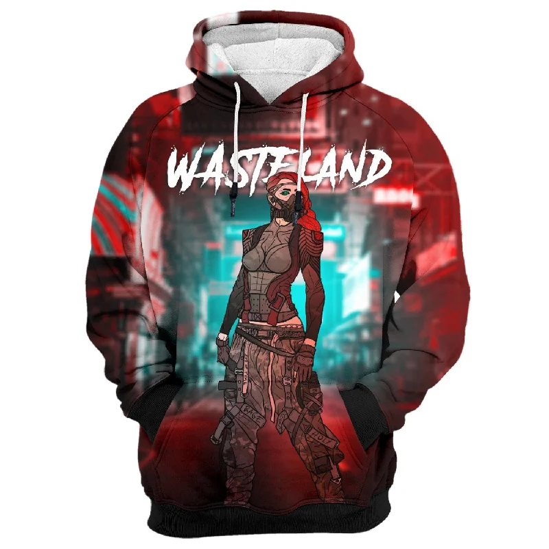 hoodie with wave stripe -Wasteland Hoodie