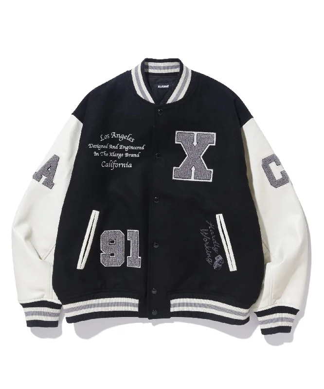 organic alpaca jacket women -OG LOGO VARSITY JACKET