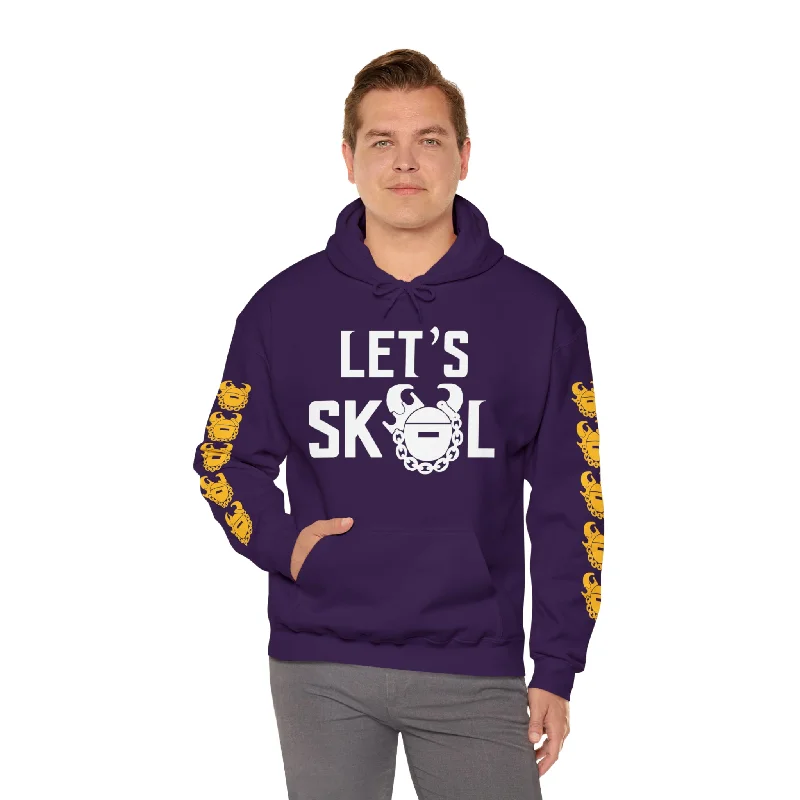 cropped hoodie trendy layer -Unisex Heavy Blend™ Hooded Sweatshirt - Let's go! + Game Day Helmet (Sleeves)