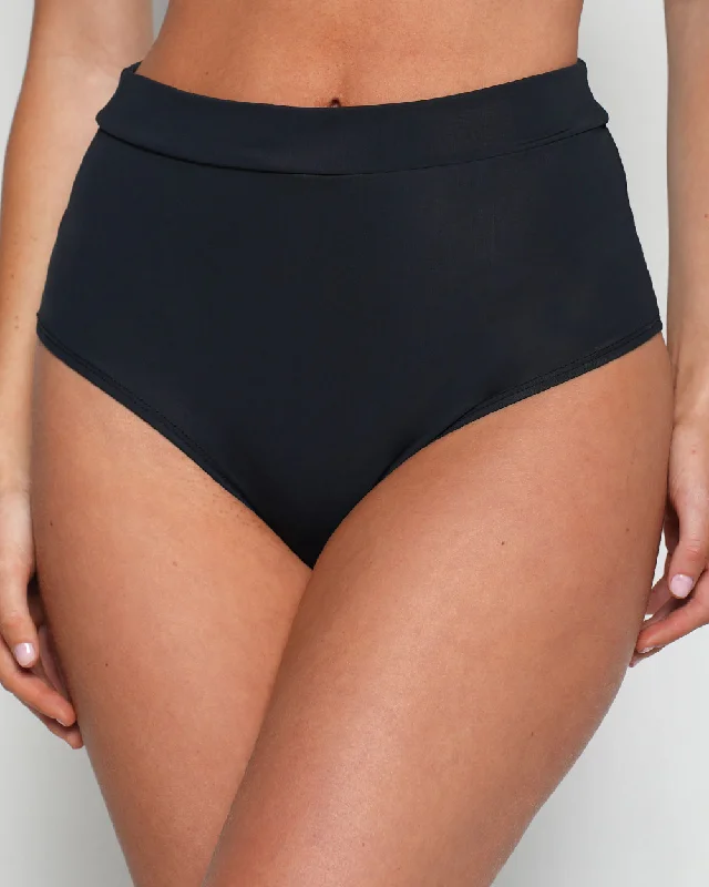 vivid trim shorts -Rave Revolution Recycled Fabric High Waist Booty Shorts - Black