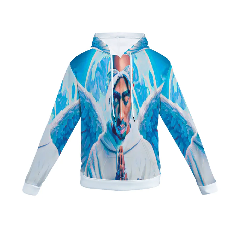 hoodie with flared hemline -Customizable Unisex All Over Print Plush Hoodies with Pockets