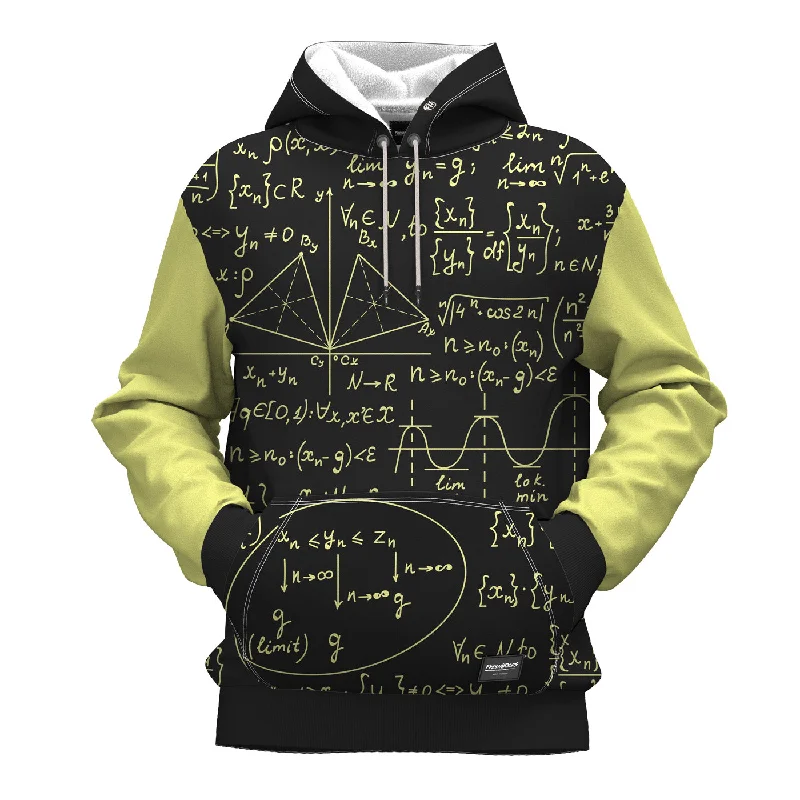 hoodie with stripe mix -Math Routine Hoodie