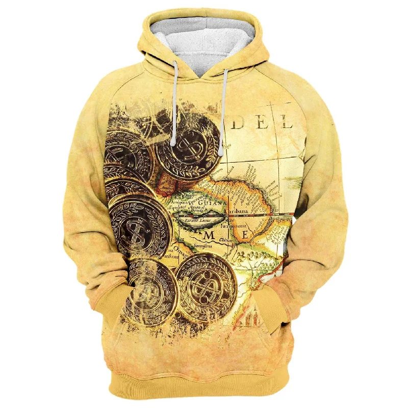 hoodie kids whale design -Gold Treasure Hoodie