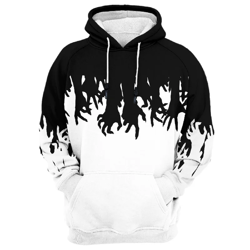 ribbed wool hoodie stretchy -Zombies Hands Hoodie