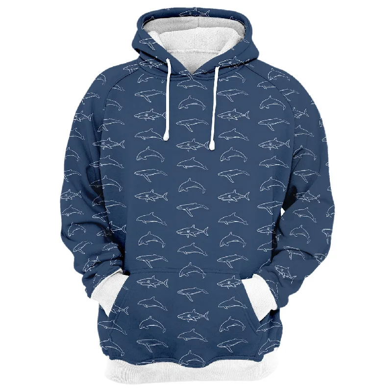 cerulean hoodie cool shade -Shark Attack Hoodie