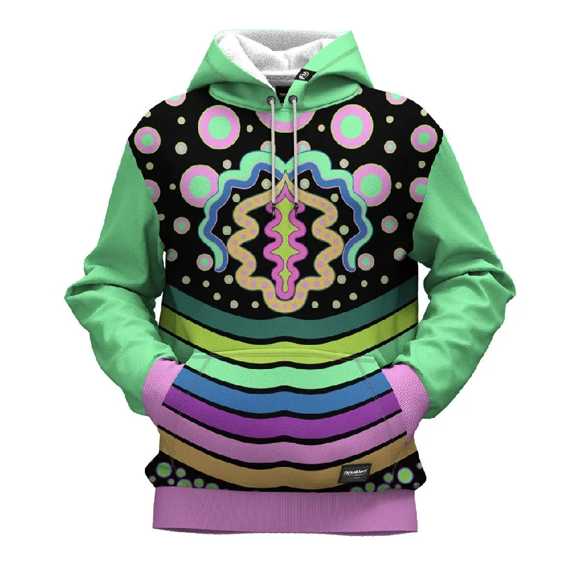 hoodie with satin trim -Rave Boss Hoodie