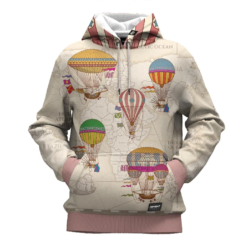 cyan hoodie vibrant tone -World Travel Hoodie