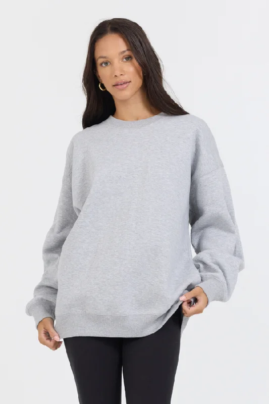 cyan sweatshirts vibrant pop -Heather Grey Proweave Crewneck Sweatshirt