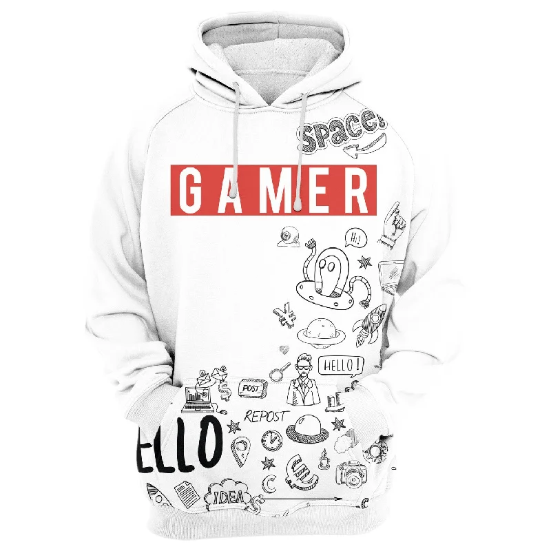 hoodie with ruched hem -Gamer Be Like Hoodie