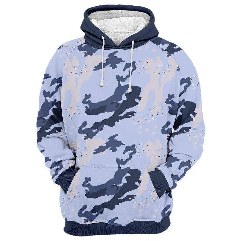 cable-knit hoodie classic twist -Camo Pattern Hoodie