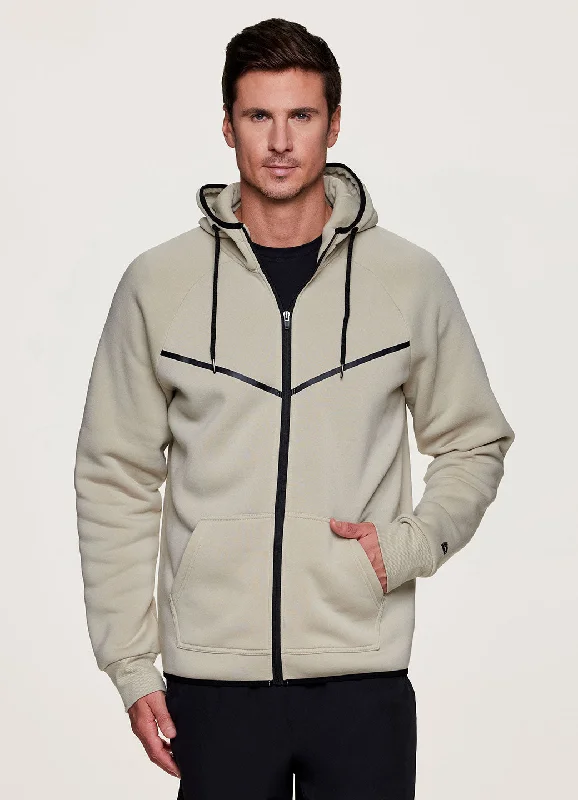 insulated hoodie men warm -Prime Full Zip Fleece Hoodie